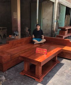 sofa gỗ nguyên khối