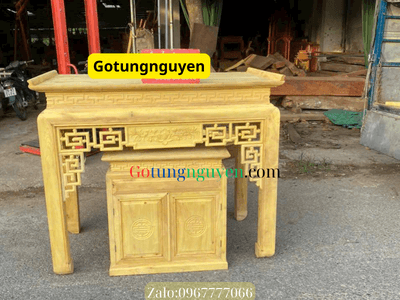 Bàn thờ gỗ mít chân 10