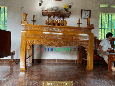 Bàn thờ gỗ mít chân 14