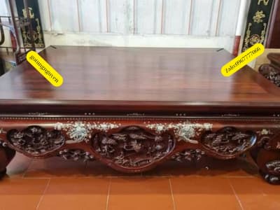 sập ba bông khảm ốc