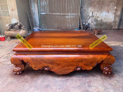 sập trơn gỗ gụ lào