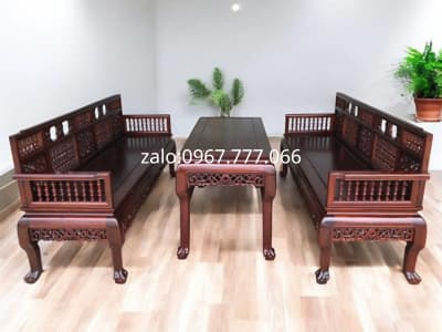 trường kỷ song tiện chân móng