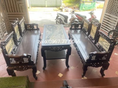  trường kỷ tam sơn khảm ô đá