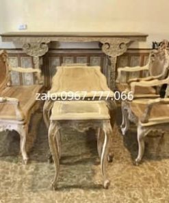 ghế louis gỗ gụ 6 món