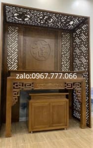vách thờ gỗ gụ