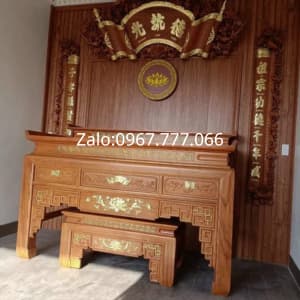 vách thờ gỗ gõ đỏ