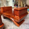 bàn ghế sofa chữ L gỗ hương đá